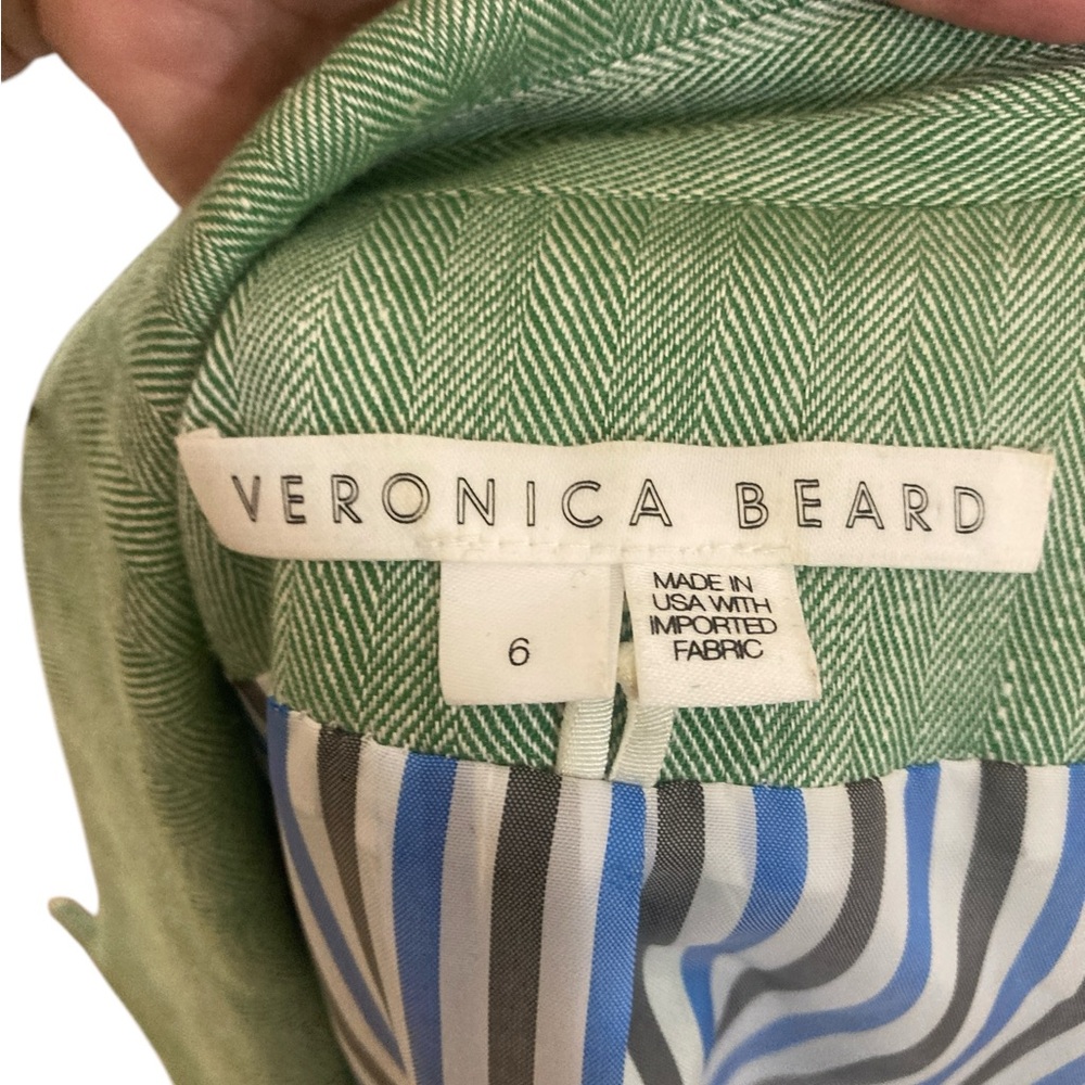 Veronica Beard Green Blazer with Silver Buttons- Nipped Waist- Fantastic- Size 6 - Picture 2 of 8